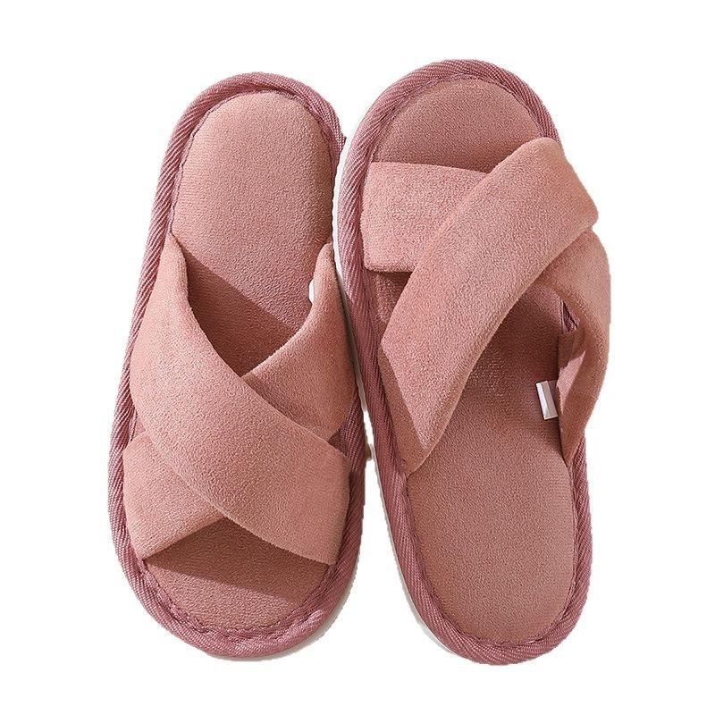 Домашние мужские тапочки для дома с мягкой подошвой, для спальни, для пола, нескользящие, замшевые, бесшумные тапочки для женщин, осень и зима