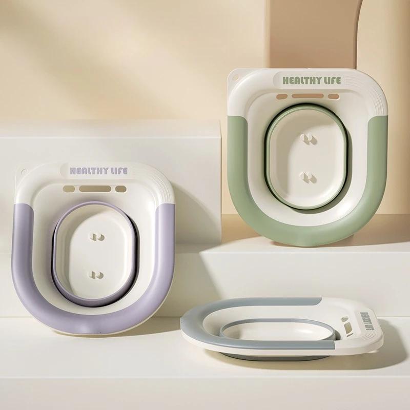 Folding Sitz Bath Basin No Squatting Gynecological Postpartum Nursing Bath Basin Home Pregnant Women's Buttocks Washing Basin