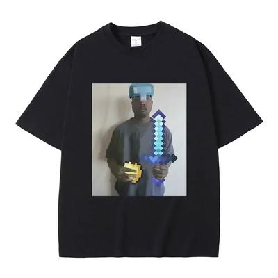 Unisex Rolig Kanye West Meme T-shirt Kvinnor Vintage Hip Hop Rap Stil T-shirt Unisex Kortärmad T-shirt Streetwear Damkläder