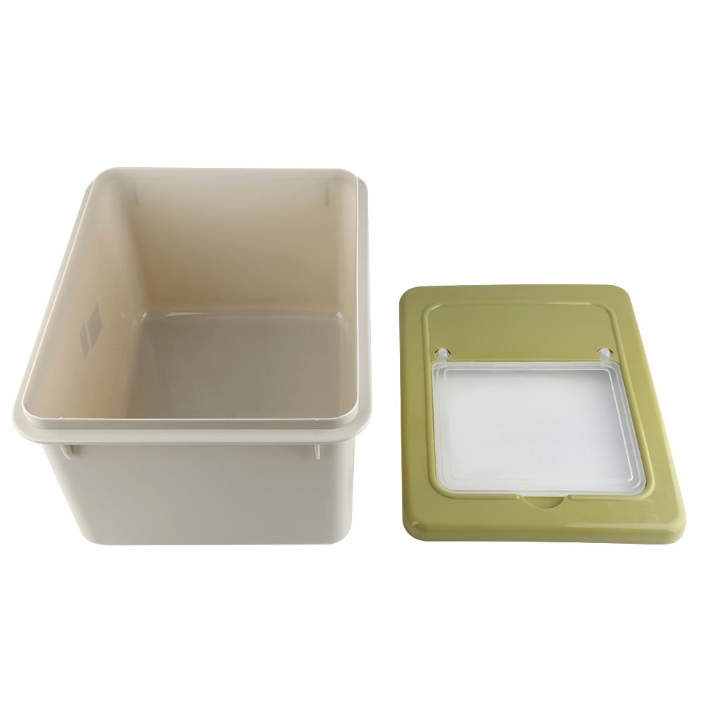 Portable Rice Storage Bin Kitchen Plastic Cereal Grain Bean Food Storing Box Food Container(#2)