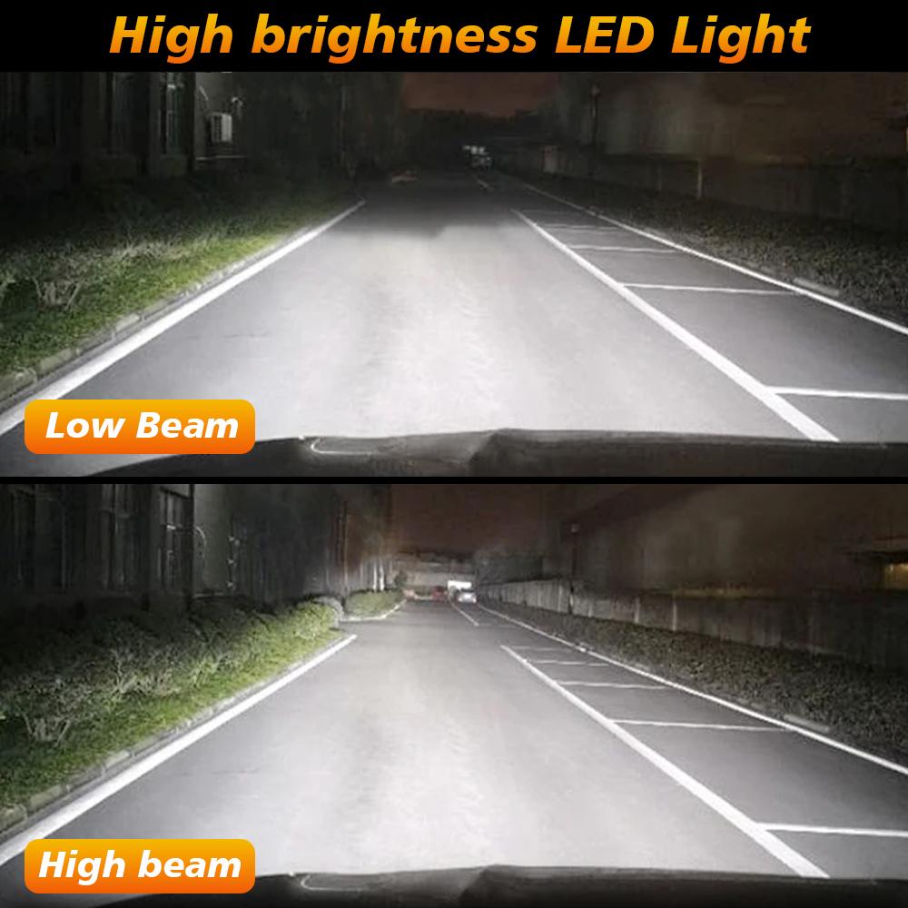 4PCS 9005 9006 LED Combo Headlight Bulbs High Low Beam Kit Extremely White 6000K 60000LM LED Headlamps