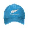 New Zealand All Blacks Unisex Baseball Cap Rugby Worldcup Sports Distressed Denim Washed Hats Cap Fashion Workouts Sun Cap