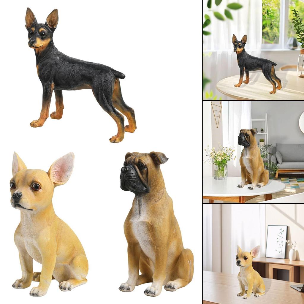 Puppy Statue Animal Figurine Modern Crafts Party Supplies Home Decoration