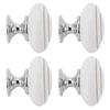 4Pcs Set Modern Ceramic Handle Pull Handle Knobs Hardware Fittings for Drawer Closet Cabinet