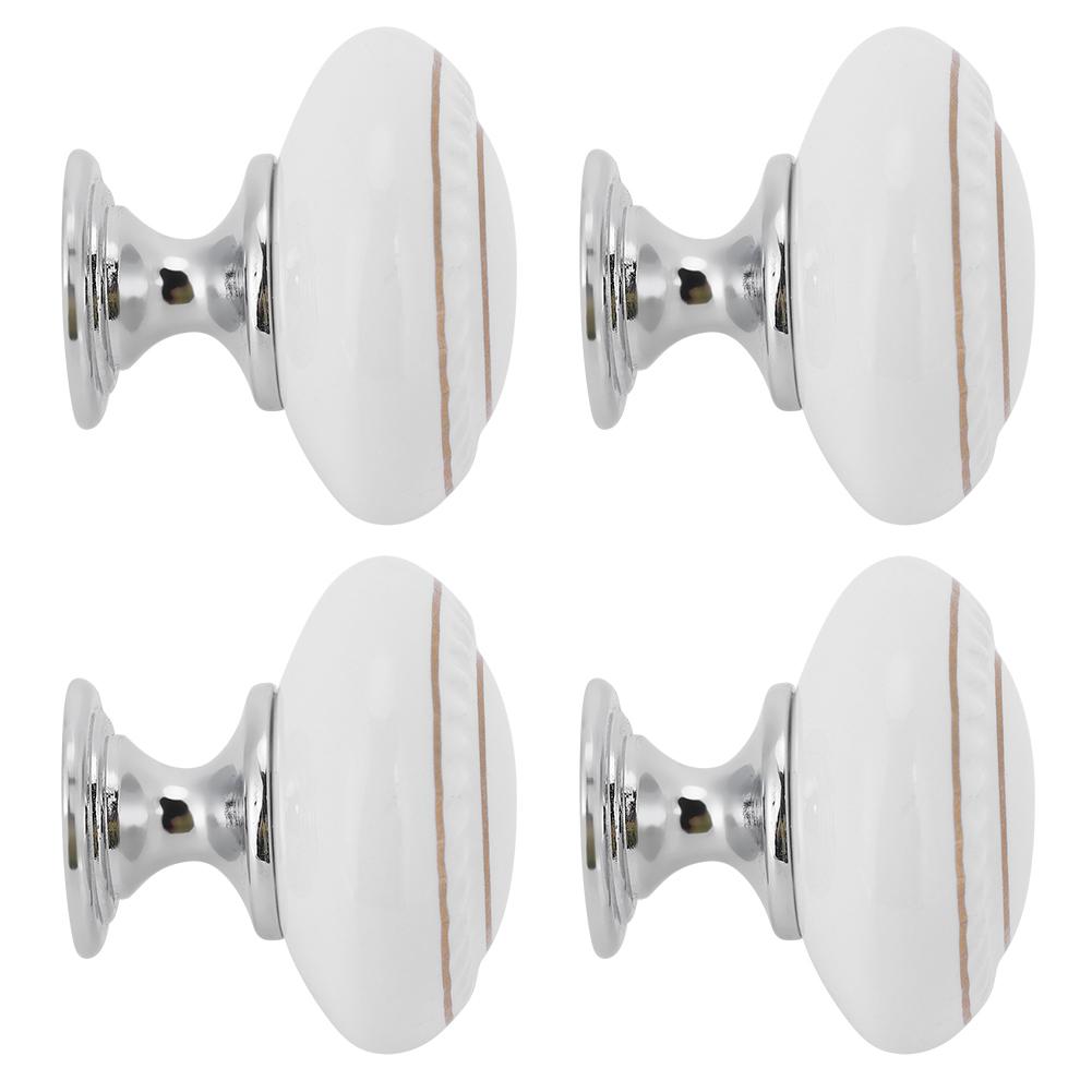 4Pcs Set Modern Ceramic Handle Pull Handle Knobs Hardware Fittings for Drawer Closet Cabinet