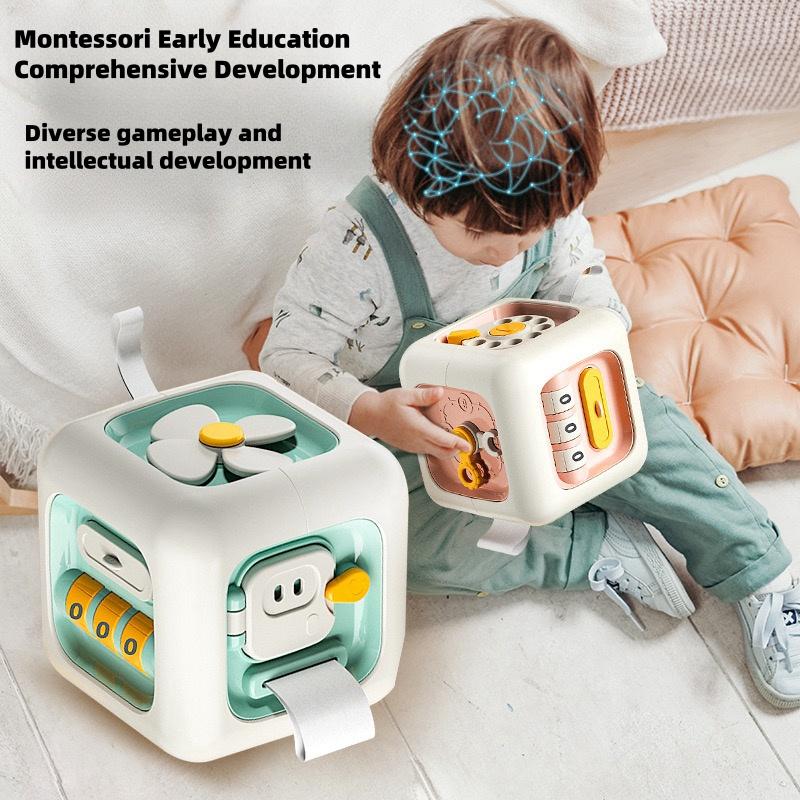Activity Busy Cube Sensory Toys for Toddlers Montessori Toys for 1 Year Old Travel Toys Educational Learning Toy for 12-18 Month