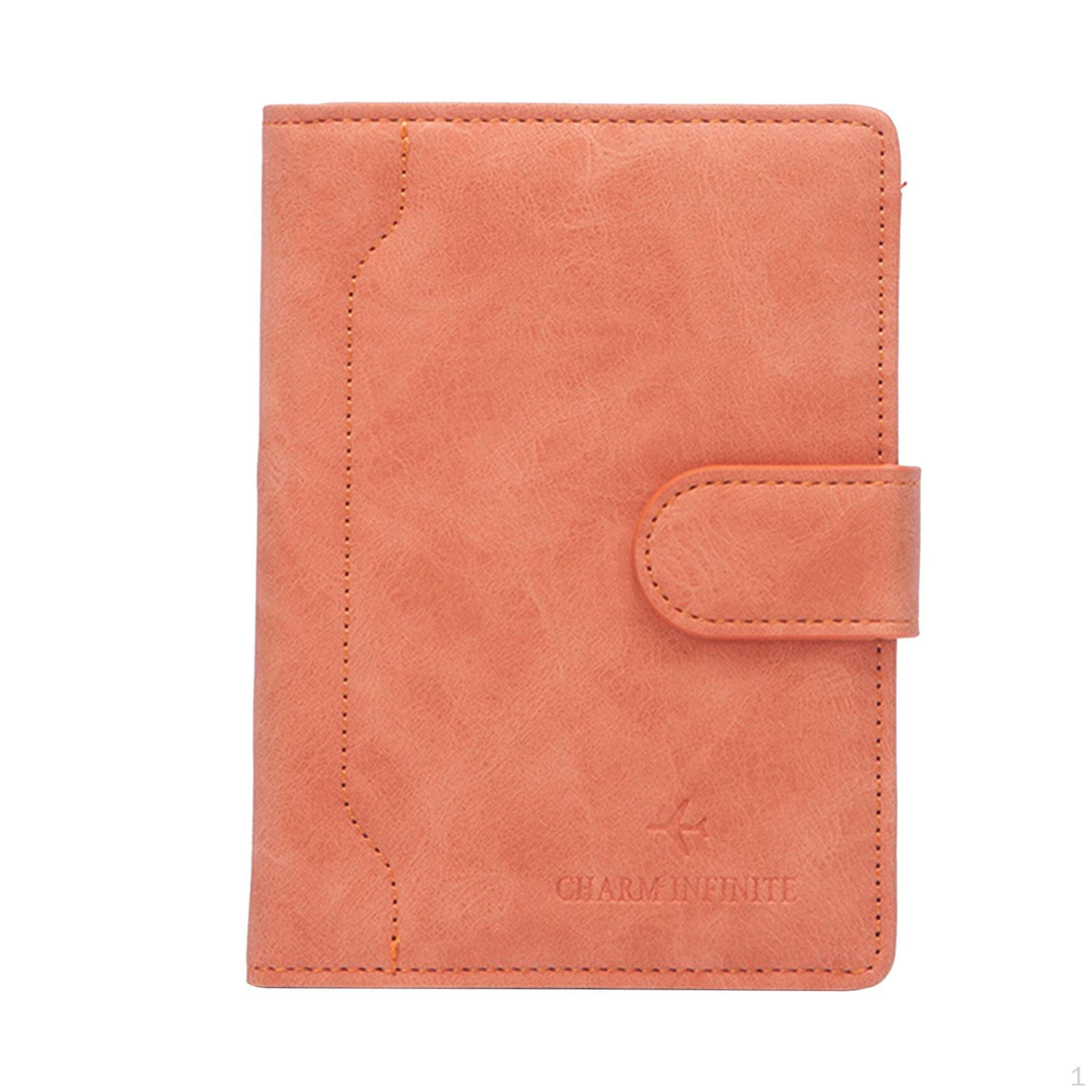 

Гаманець для паспорта та протектор для карток для чоловіків, жінок, блокуючий футляр-книжка помаранчевий