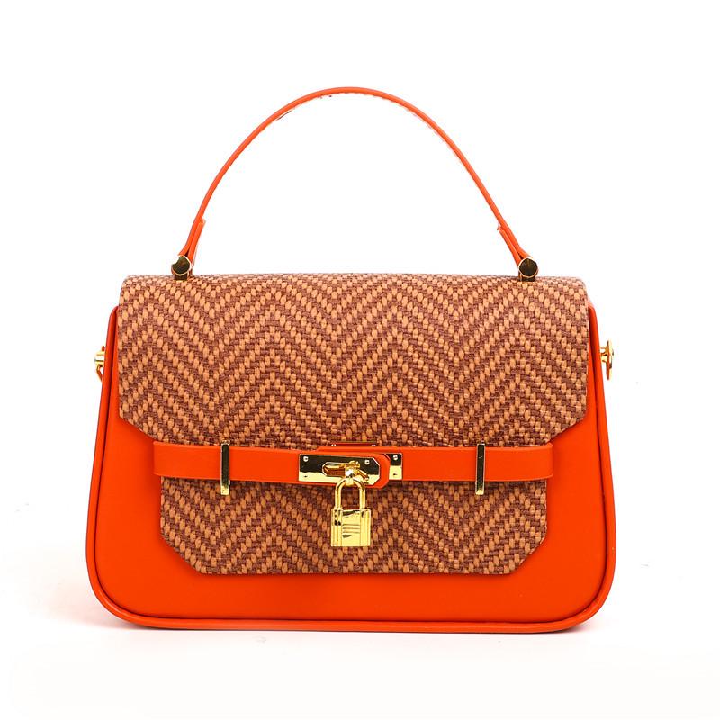 Retro Color Block Women's Shoulder & Crossbody Bag - Light Luxury Small Square Handbag