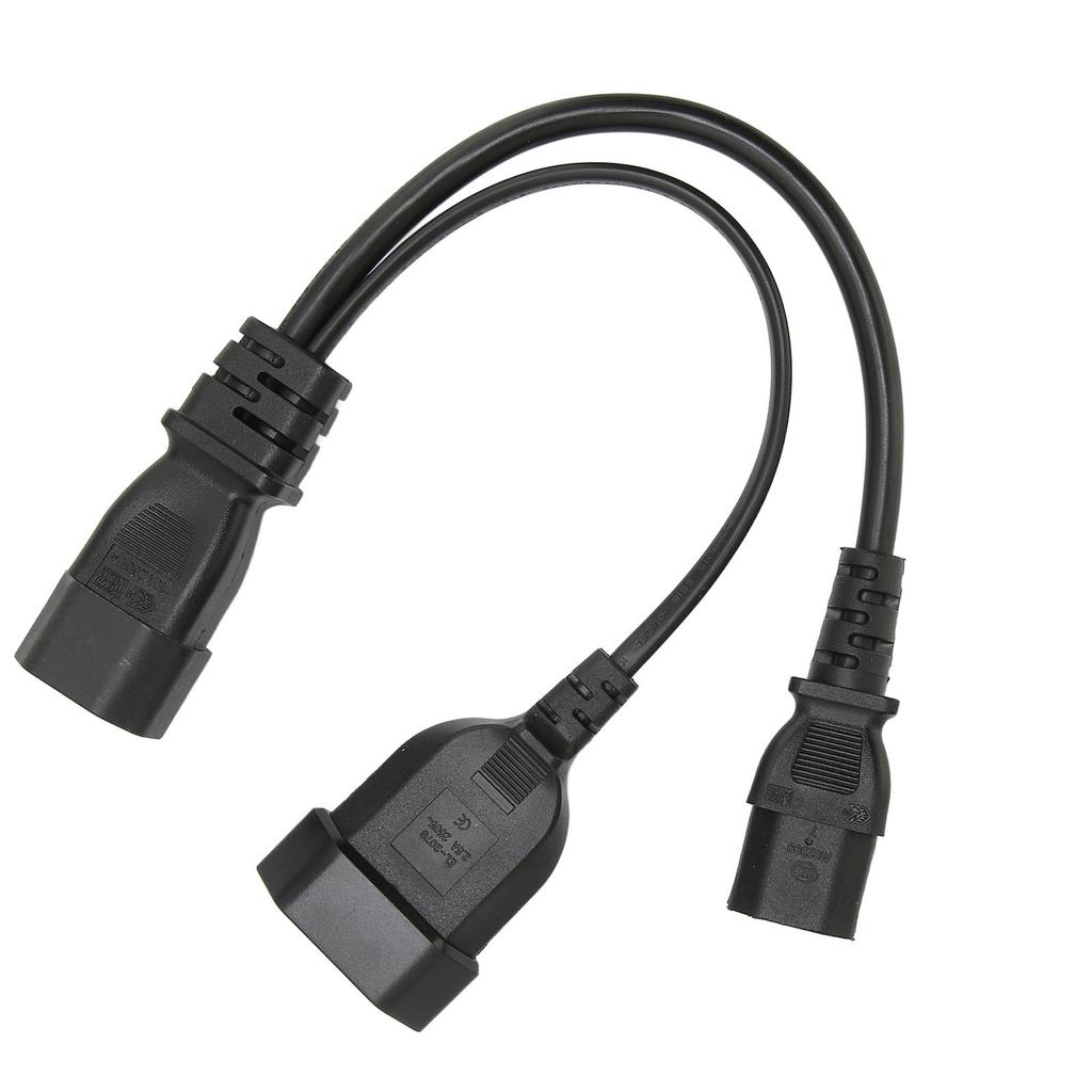 IEC320 C14 to IEC320 C13 and  Power Cord Professional Y Splitter Power Plug Cord 12.6in 10A