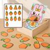 Non-Toxic Montessori Parent-Child Interaction Play House Simulation Rabbit Feeding Game Early Educational Fine Motor Educational Toys Gift