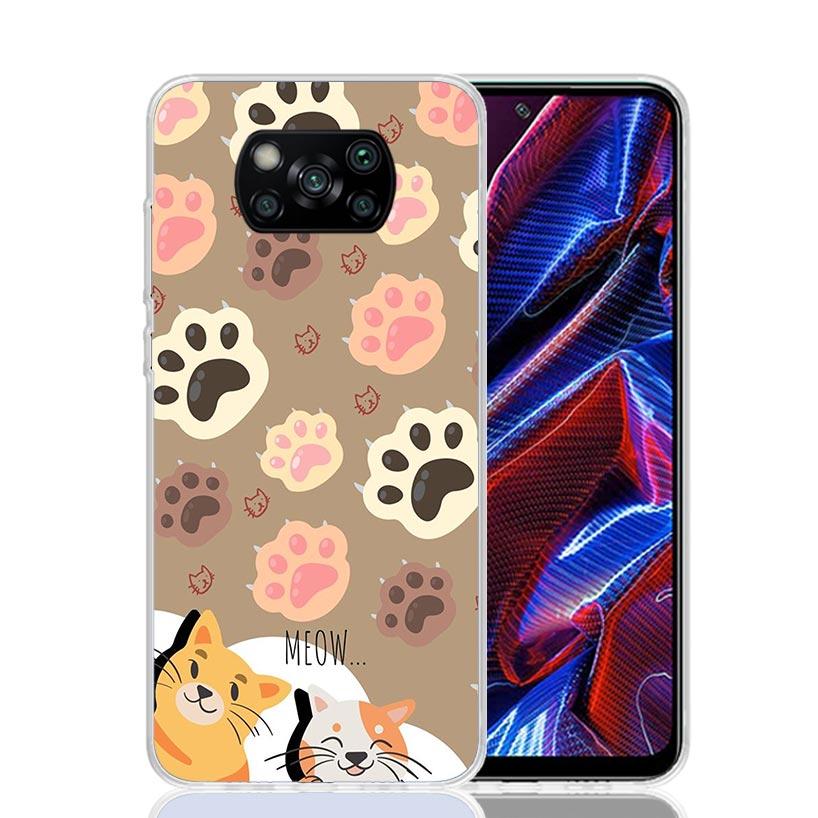 Cat Footprint Funny Paw Cute Phone Case For Xiaomi Poco F7 Ultra X7 X6 Pro X5 Redmi 15 15C 13 13C 12 12C 10 10A 10C 9 9A 9C 9T S