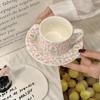 OLOEY Ins Style Ceramic Coffee Mug & Saucer Gift Set