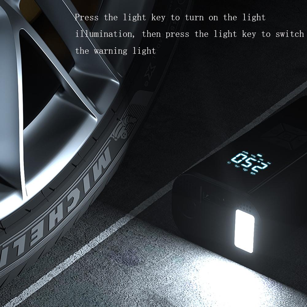 DC 7.4V 60W 150PSI Mini Car Mounted Inflation Pump Electric Hand-held Wireless Charging Digital Display Tire Pump