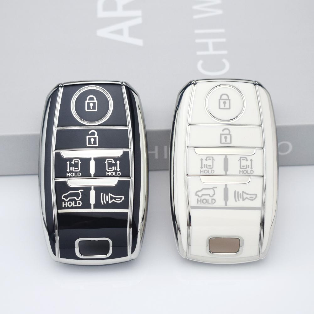 For Kia New Sedona Grand Carnival Snugly Sorento L580 Kia Doule Carnival 6 Buttons TPU Car Remote Key Case Cover Fob Accessories