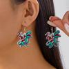 Cute Santa Claus Dangle Earrings For Women Acrylic Cartoon Snowman Elk Christmas Tree Bulb Pendant Earring Girls New Year Gift