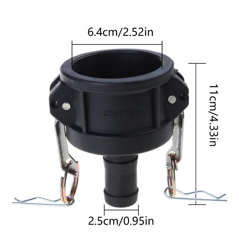 Water Tank Adapter Valves Connectors 2Inch  Fitting To 1Inch Garden Hose Leakproof Drain Adapter Enduring