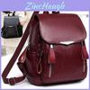 Fashionable Pu Leather Women's Backpack Large Capacity For Casual Travel