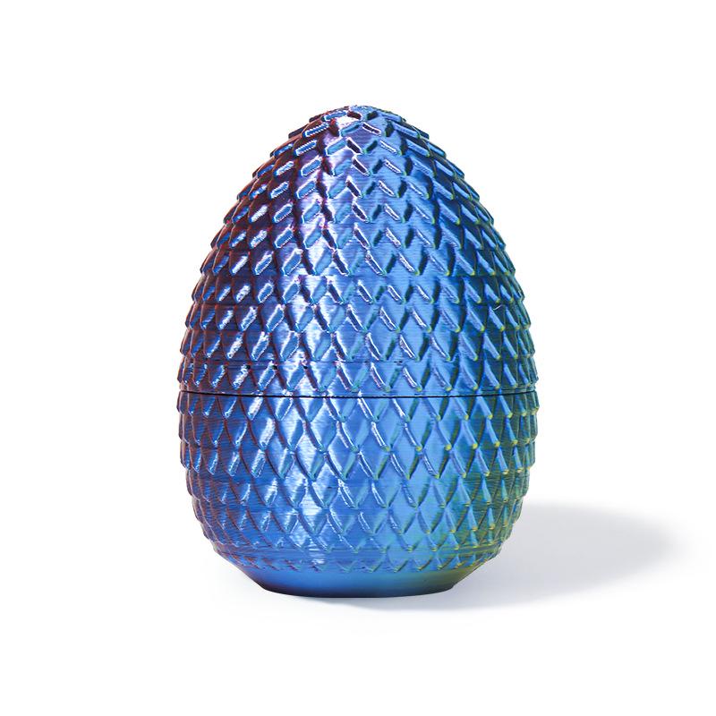 3D Printed Silk Gradient T-Rex Skull Egg Toy for Kids Home Decor