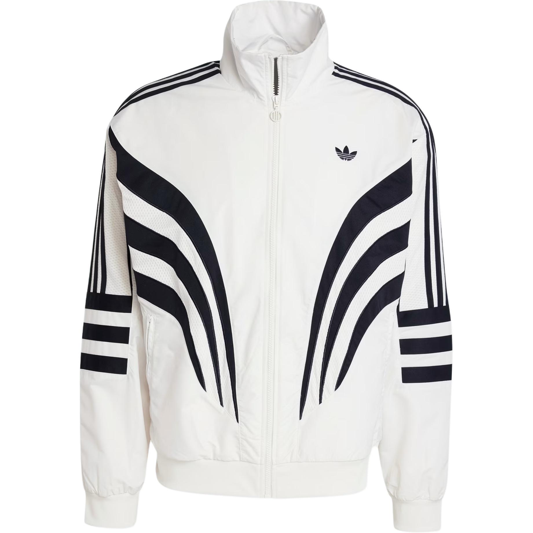 adidas Q3 Atlanta Track Jacket Asia Sizing  White Black  Men s IX6724 XXXL