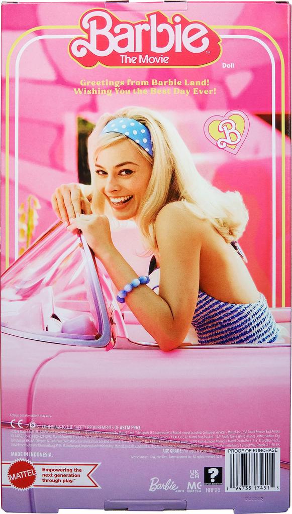 Barbie Movie [Barbie] Blue Check Dress [Dress-up Doll] [Ages 6 and Up] HRF26
