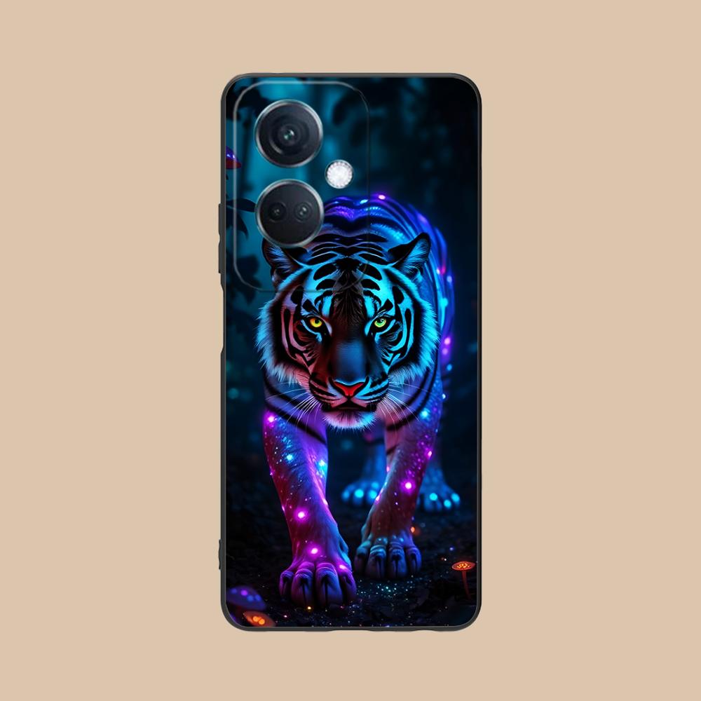 

Tiger Neon Mobile Cell Phone Case for OPPO Find X9 X8 X7 X6 X5 X3 X2 Plus s Pro Ultra Lite Colorful Printing Cover Cover Luxury OPPO Find X9