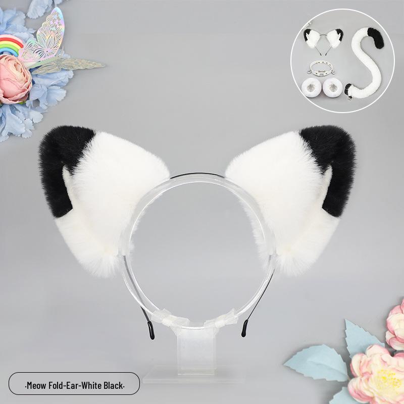 Handmade Plush Cat Girl Maid Fox Beast Ear Headband Hair Accessory