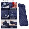 Folding Camping Sleepings Mat Inflatable Backpacking Sleepings Pad with Pillow Lightweight Watertight Camp Sleepings Pad