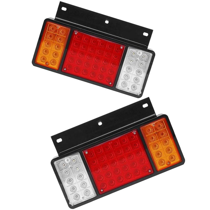 12v 2pcs Rear Lights For Isuzu Elf Truck Npr / Nkr / Nhr / Nlr Car 3 Color Truck Trailer Lights LED Rear Turn Brake Signal Light