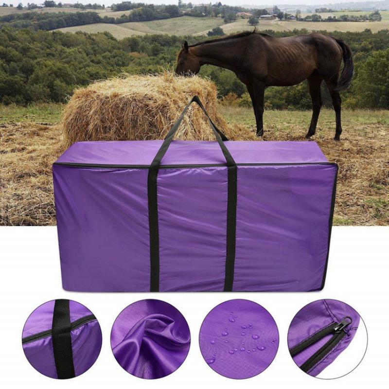

Pet Supplies Hay Storage Bag Weed Thatch Extra Large Tote Bag Horse Livestock Feeding Storage Bag 1Pcs фиолетовый