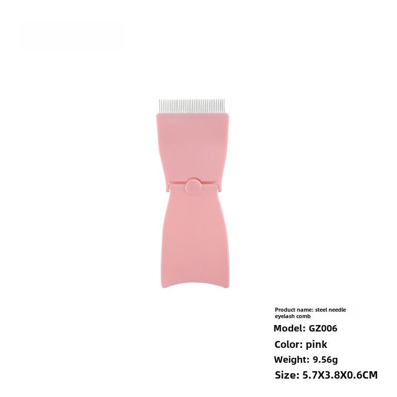 Wimpernkamm- und Augenbrauenbürsten-Werkzeugset aus Edelstahl