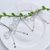 Fashion Glass Beaded Bowknot Phone Charm Straps Y2K Bag Decoration Lanyard Car Keys Hanging Pendants Purse Accessories