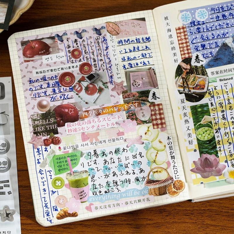 Aesthetic Sticker Scrapbooking Sticker Die-Cut Sticker Book Retro Stationery Sticker Japanese Styles Sticker