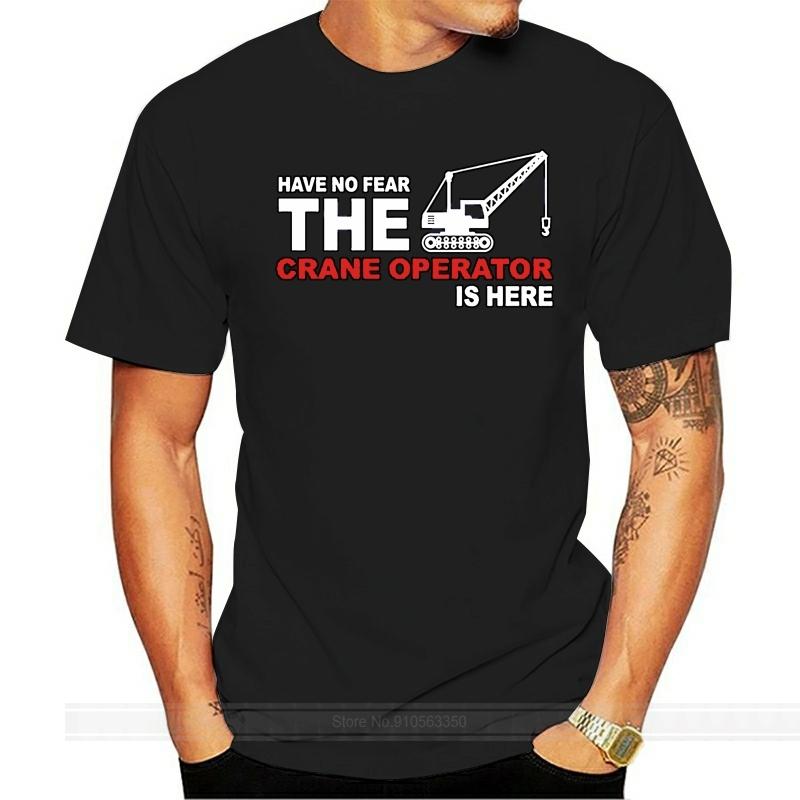 Summer New The Crane Operator Men T Shirt Tops Tee Summer Short Sleeve  Cotton Men T-Shirt Crane Clothing