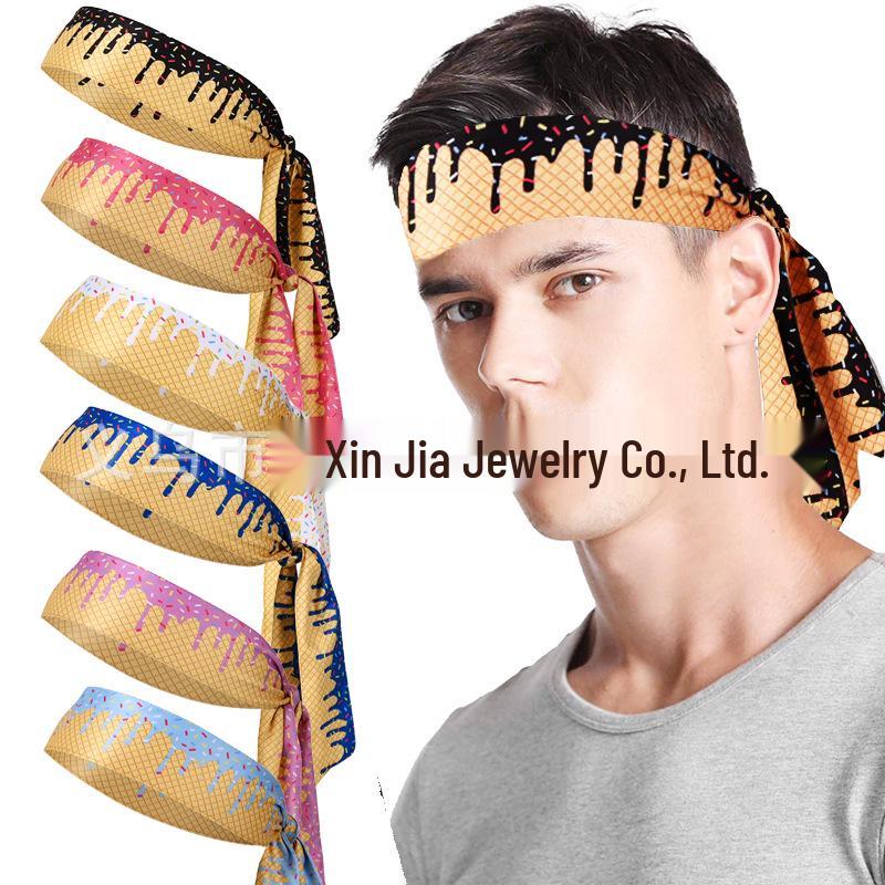 Unisex Quick-Dry Outdoor Sports Headband - Sweat-Absorbing, Elastic, Ideal for Tennis and Fitness