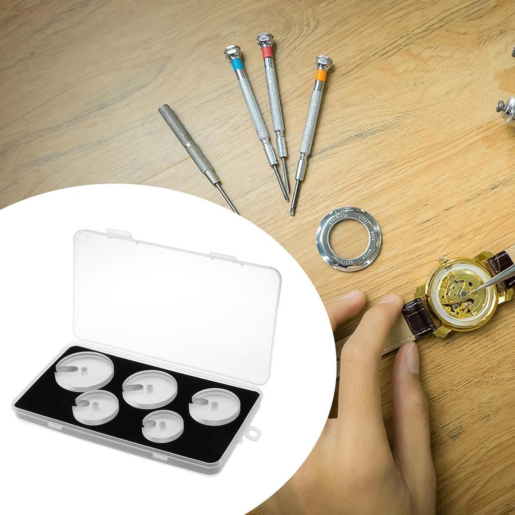 5Pcs Watch Crystal Press Tool Face Transparent Acrylic Repair 5mm Hole