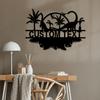 Custom Prehistoric Dinosaur Metal Wall Sculpture with Personalized Text, Rustic Decor for Kitchen, Lounge, Office, Custom Sign, Wall Sculptures.