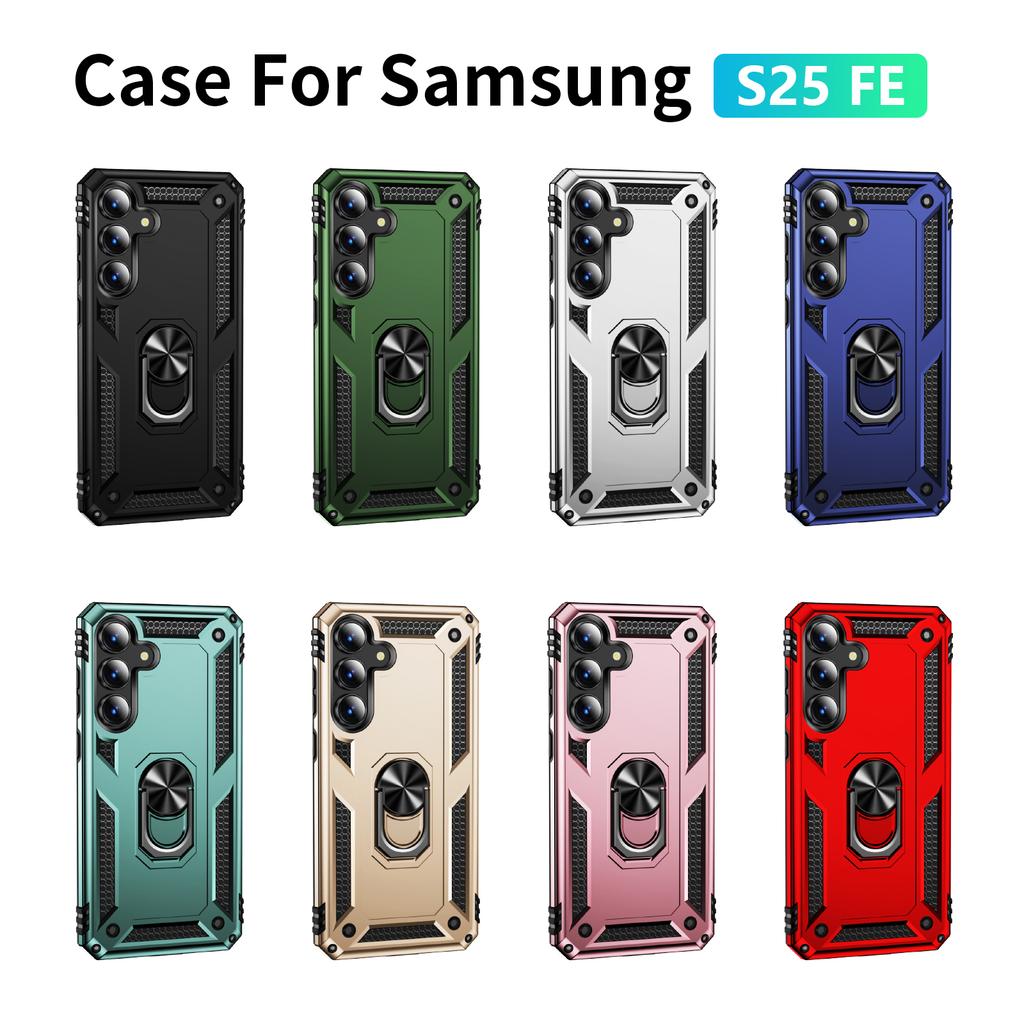 For Samsung Galaxy S25 FE Case PC+TPU Phone Cover with Kickstand