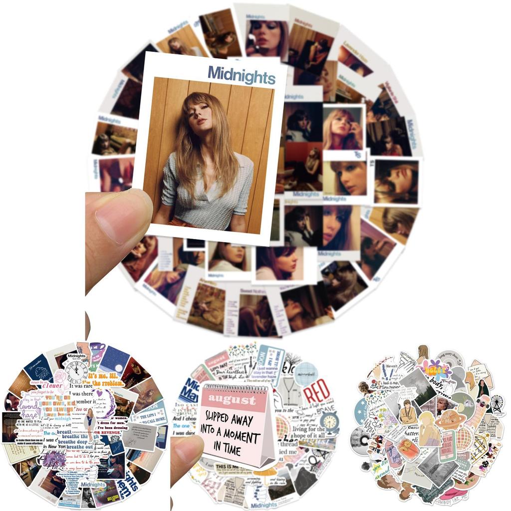 Cute Taylor Swift Music Album Stickers Waterproof Diy For Luggage Guitar Skateboard Phone Case Water Bottle