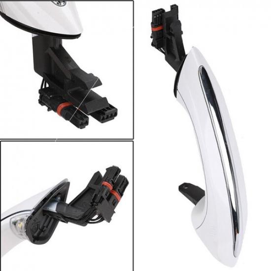 White Comfort Access Exterior Door Handle w/LED for BMW F07 F10 F11 F06 F01 left