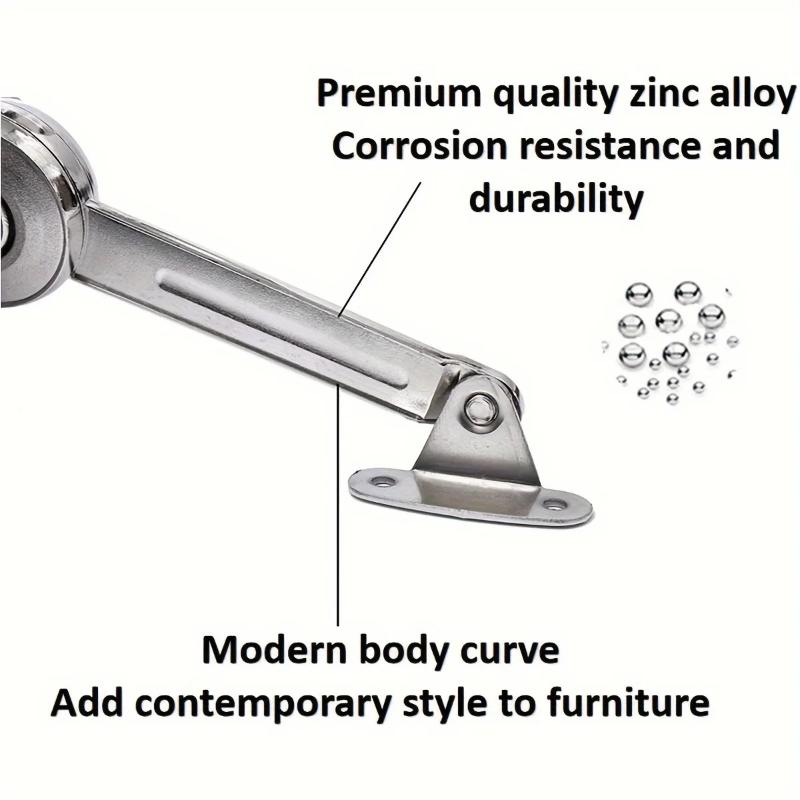 Lid Support Hinge Soft Close Satin Nickel Folding Stay for Home Furniture Toy Storage Secure Safe Furniture Support