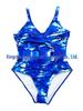 Costume da bagno intero bikini stampato con scollo a V taglie forti europee e americane