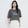 Elva' Island Women's Heart Print Loose Fit Short Sleeve T-Shirt