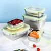 Stainless Steel Food Storage Container with Lid Sealed Rectangular Refrigerator Storage Box Lunch Box for Camping Picnics School