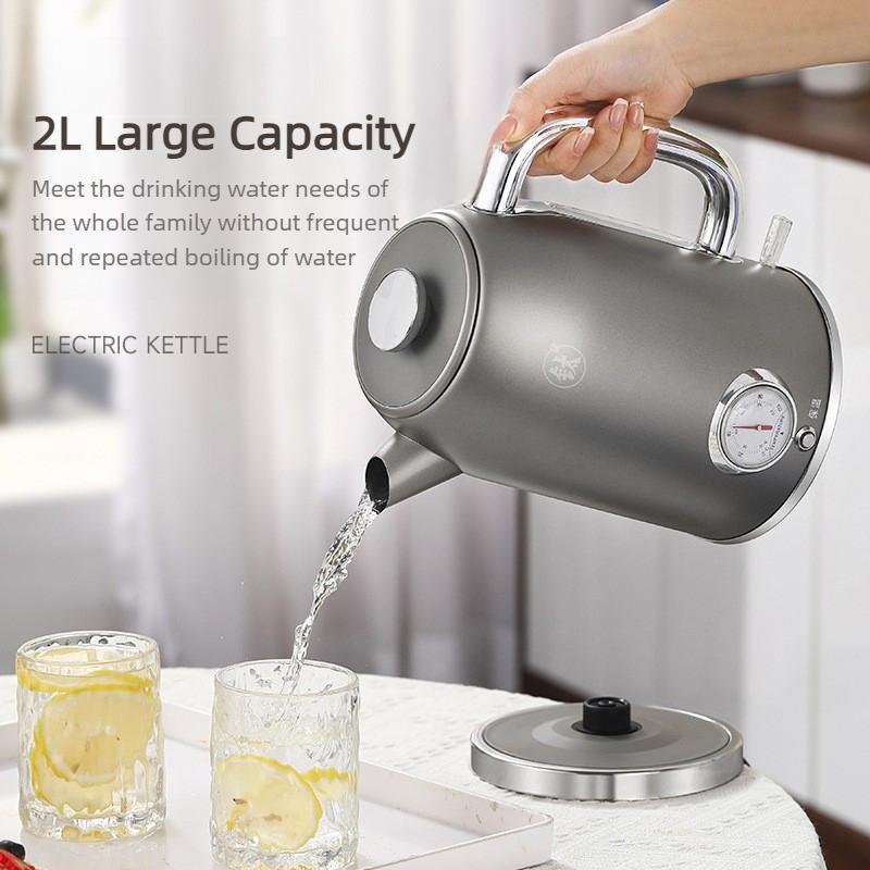 2L1500W Large Capacity Pure Titanium Water Kettle Insulated Electric Kettle Office Home Hot Water Boiler