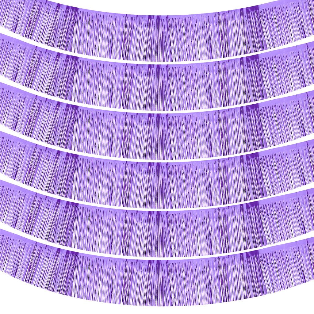 3/4/6pcs Foil Fringe Garland 10 Feet Metallic Tinsel Streamers Fringe Banner Wall Hanging Curtain Backdrop for Decoration