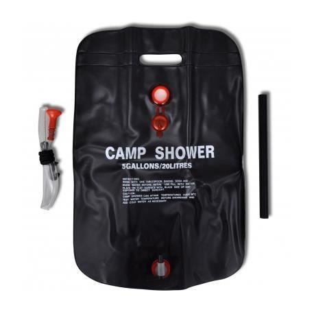 VidaXL Douche solaire d'extérieur de camping 20 L 2 pcs
