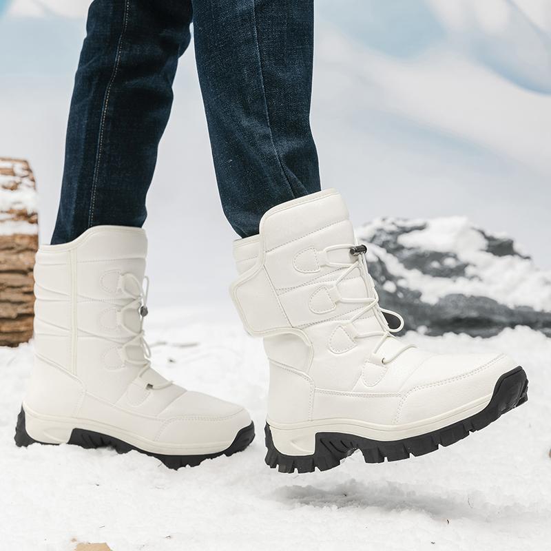 Women/Men's Snow Boots Mens Winter Boots Retro Combat Boots Anti Slip Wear-resistant Outdoor Boots Outdoor Waterproof Boots