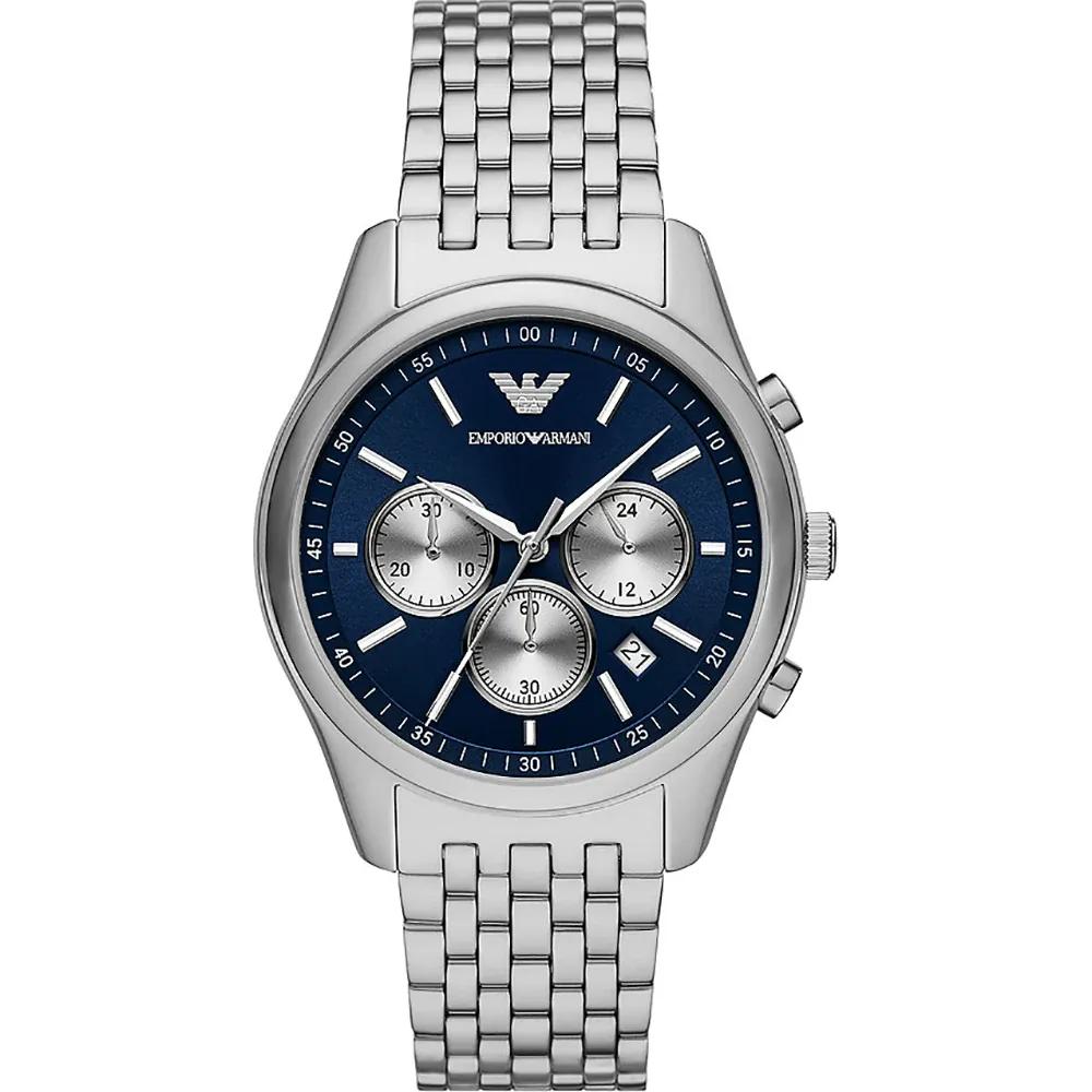 

Emporio Armani Antonio Blue Silver Metal Men s Quartz Chronograph Watch AR11582 синий
