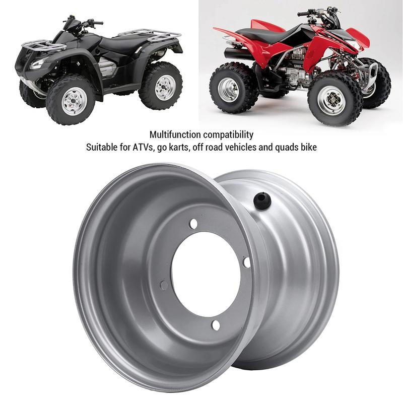 8Inch 4 Holes Wheels Vacuum Rims For 125cc ATV Quad Go Kart Off-Road Compatible With 18x9.50-8 Tires Motorcycle Parts