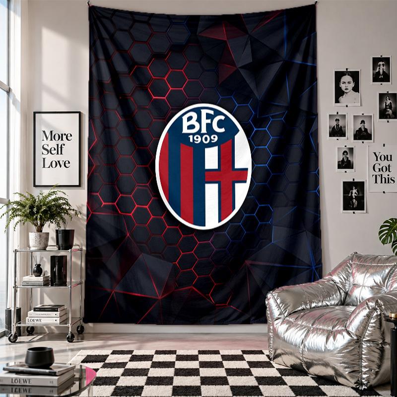 Bologna FC Wandteppich Heimdekoration Wandbehang Tuch für Schlafzimmer Wohnzimmer Hintergrund